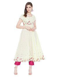 Poshak Hub Women's  Cotton Anarkali Kurta
