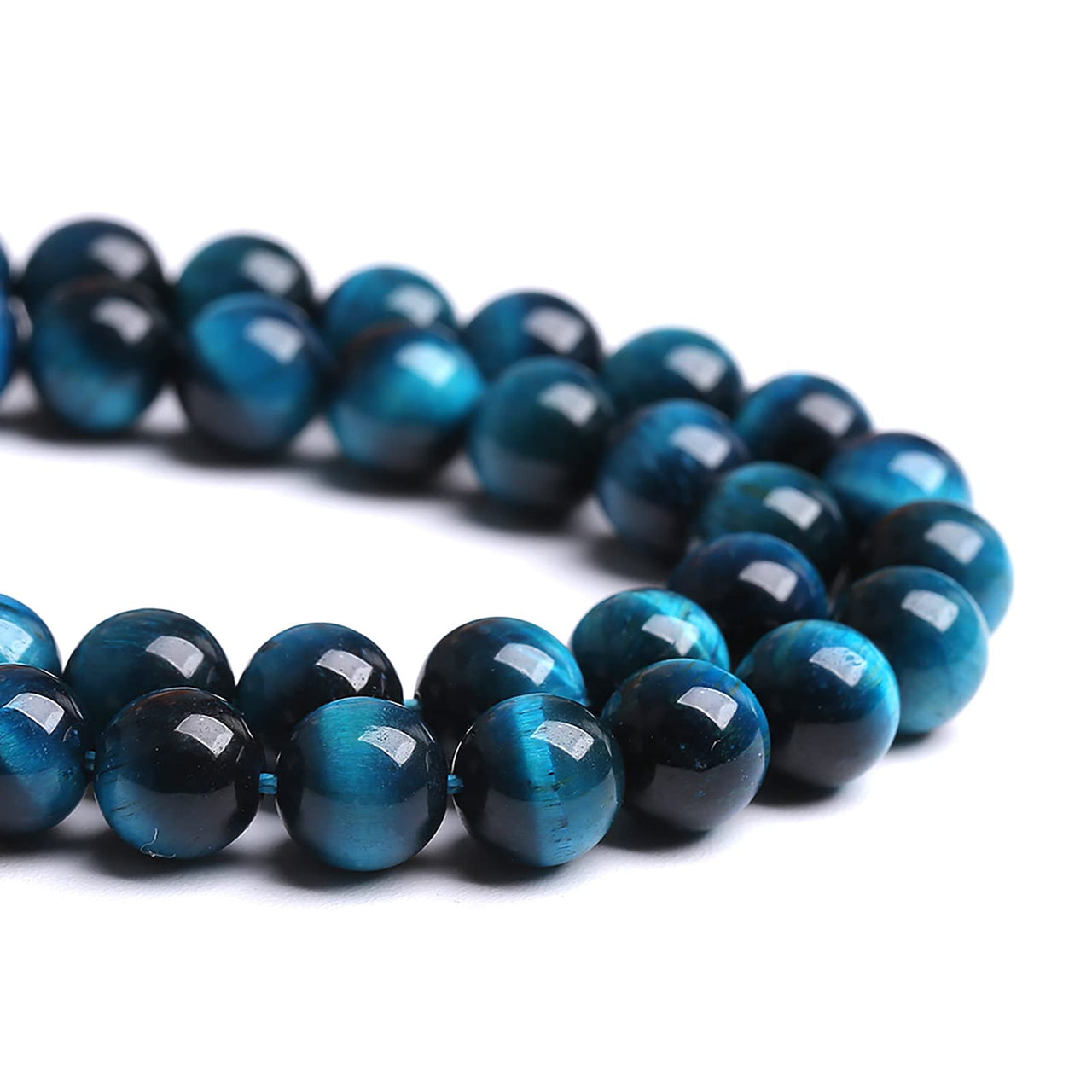 10mm 36PCS Blue Tiger Eye Beads Natural Stone Gemstone Crystal Energy Stone Healing Power Spacer Loose Beads for Jewelry Making DIY Bracelet Semi Precious Beads Strand 15 inches Blue Tiger Eye Stone 10mm