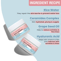 Glamveda Rice & Ceramide Moisturizer Skin Barrier Building & Nourishing | For Fine Lines Wrinkles, Age Spots & Hyperpigmentation | No Paraben, Sls | 50ml