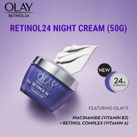 Olay Night Cream: Regenerist Retinol 24 Moisturizer, 50 g