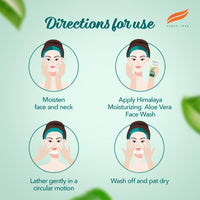 Himalaya Moisturizing Aloe Vera Face Wash, 200ml And Himalaya Herbals Moisturizing Aloe Vera Face Wash Cream, 50ml