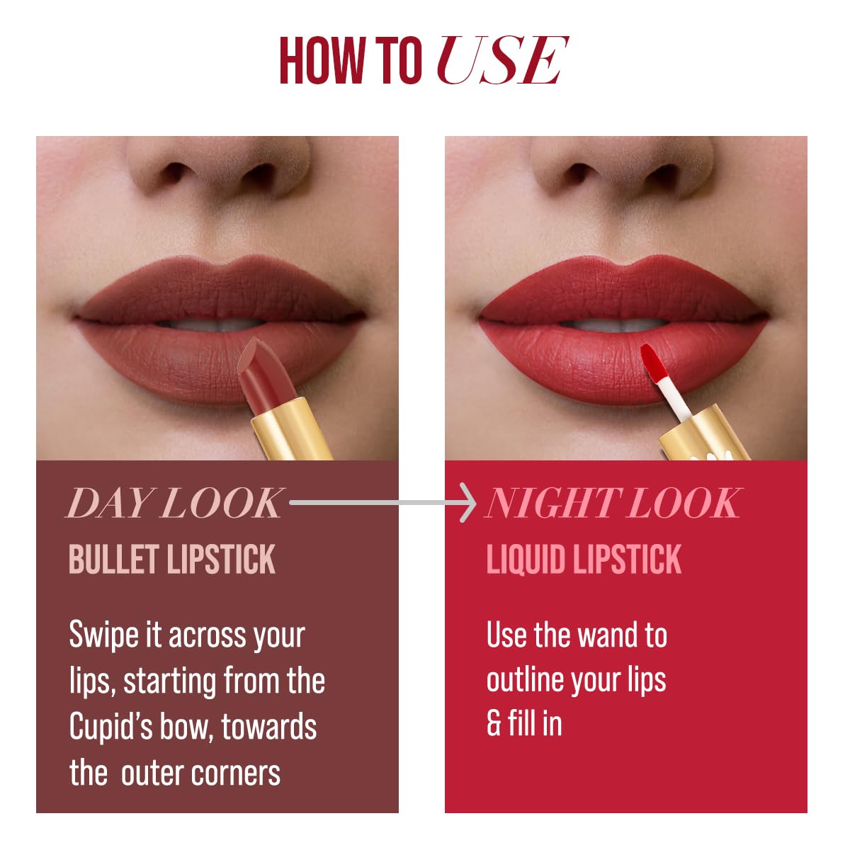 MyGlamm Super Duo Lipstick - Wicked Wine (Wine Shade) | Long Lasting, Highly Pigmented, 2 in 1 Liquid & Bullet Matte Lipstick (4.2g + 2.5ml)