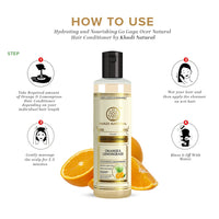 Khadi Natural Orange & Lemongrass Herbal Hair Conditioner for Frizzy and Damaged Hair, All Types, 210 Millilitre