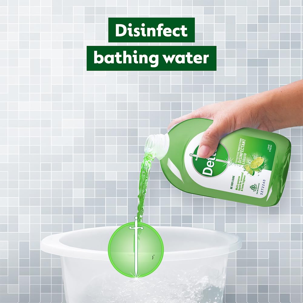 Dettol Liquid Disinfectant for Floor Cleaner, Surface Disinfection, Personal Hygiene (Lime Fresh, 550ml)