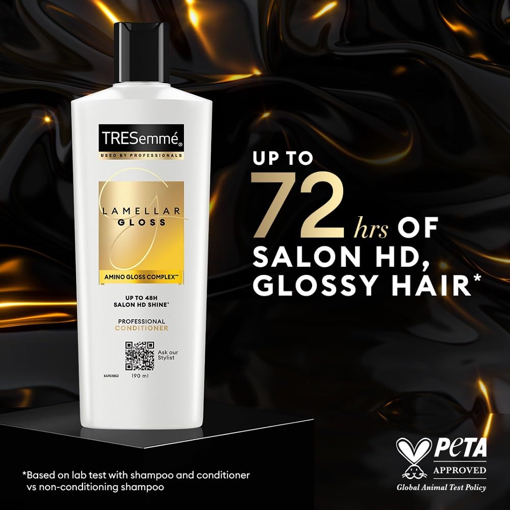 TRESemme Lamellar Gloss Conditioner 190 ml With Amino Gloss Complex| Salon-Like Glossy Hair| Shiny and Smooth Hair