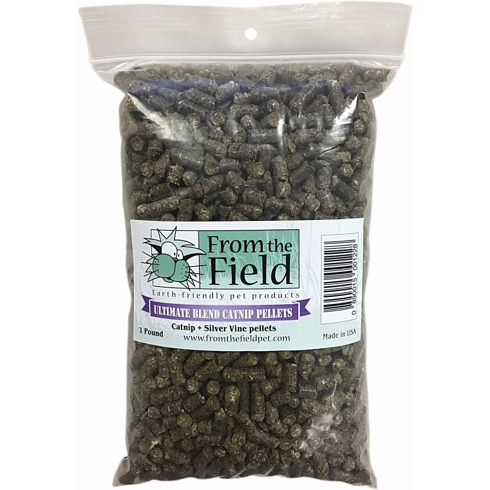 From The Field Ultimate Blend Silver Vine/Catnip Mix Tub,Green 1 Pound Bag Pellets
