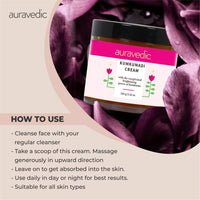 Auravedic Kumkumadi Face Cream For Glowing Skin With Kumkumadi Oil For Face 100g Pigmentation Cream Moisturizer For Dark Spots Detan Blemishes