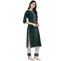 Stylum Women's  Printed Cotton Straight Kurta Pant Dupatta Set