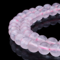 BEADNOVA Natural Rose Quartz Beads Natural Crystal Beads Stone Gemstone Round Loose Energy Healing Beads with Free Crystal Stretch Cord for Jewelry Making (6mm, 62-64pcs) 6mm 22) Rose Quartz Round Beads