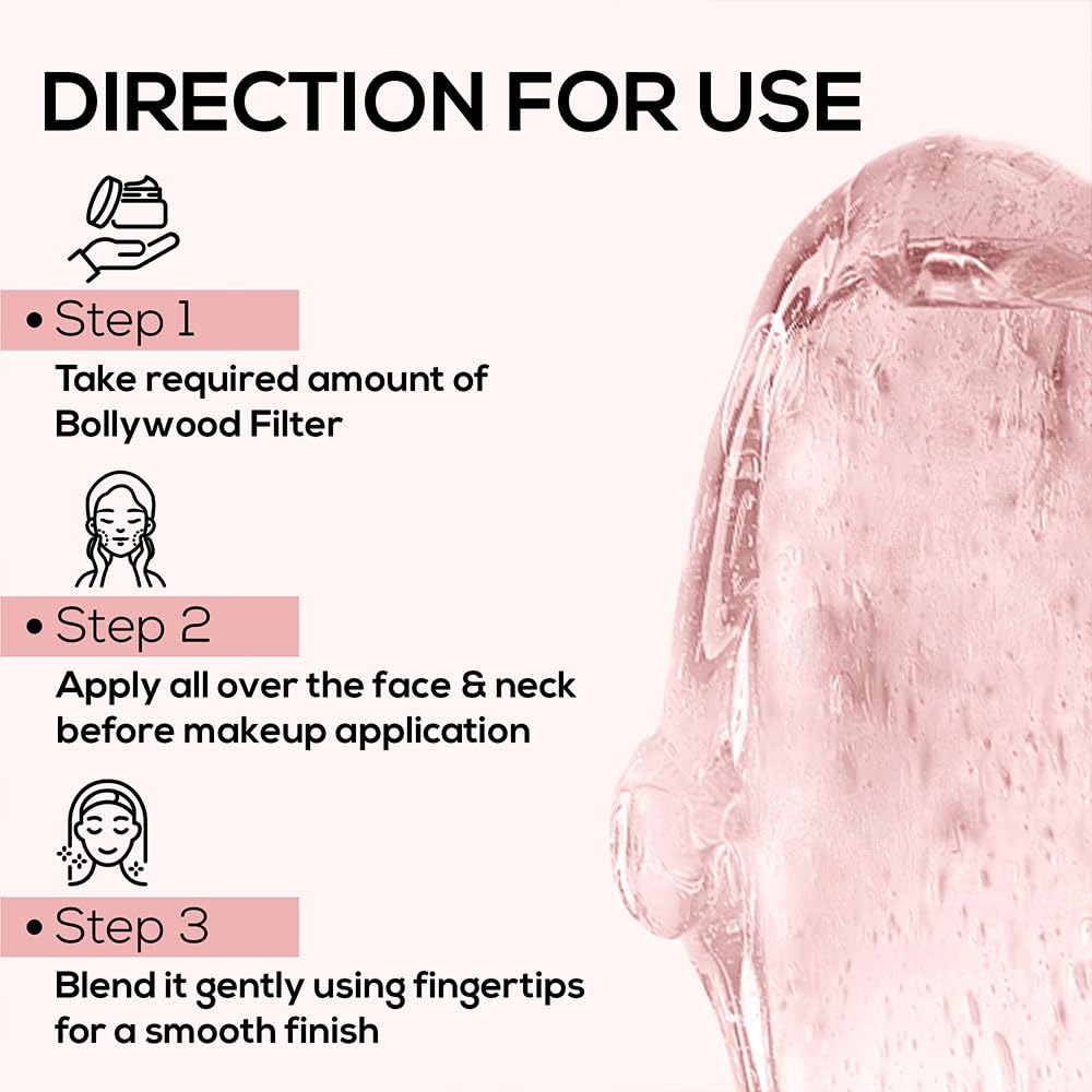 RENEE Bollywood Filter Face Primer 15gm| for a Flawless & Smooth Skin| Blurs Fine Lines, Wrinkles & Pores Instantly| Hydrating, Lightweight & Non-sticky| Cruelty-free