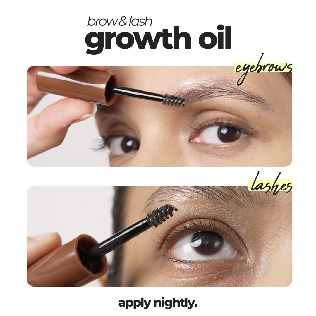 Ruby's Organics Eyelash & Eyebrow Growth Oil for Overnight Use, Organic & Natural, Infused with Rosemary, Bhringraj & Castor Oil, Nourishes & Promotes Hair Growth, Repairs Hair Follicles, Cruelty-Free, 6ml