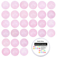 100Pcs Natural Crystal Beads Stone Gemstone Round Loose Energy Healing Beads with Free Crystal Stretch Cord for Jewelry Making (Rose Quartz, 6MM) Rose Quartz