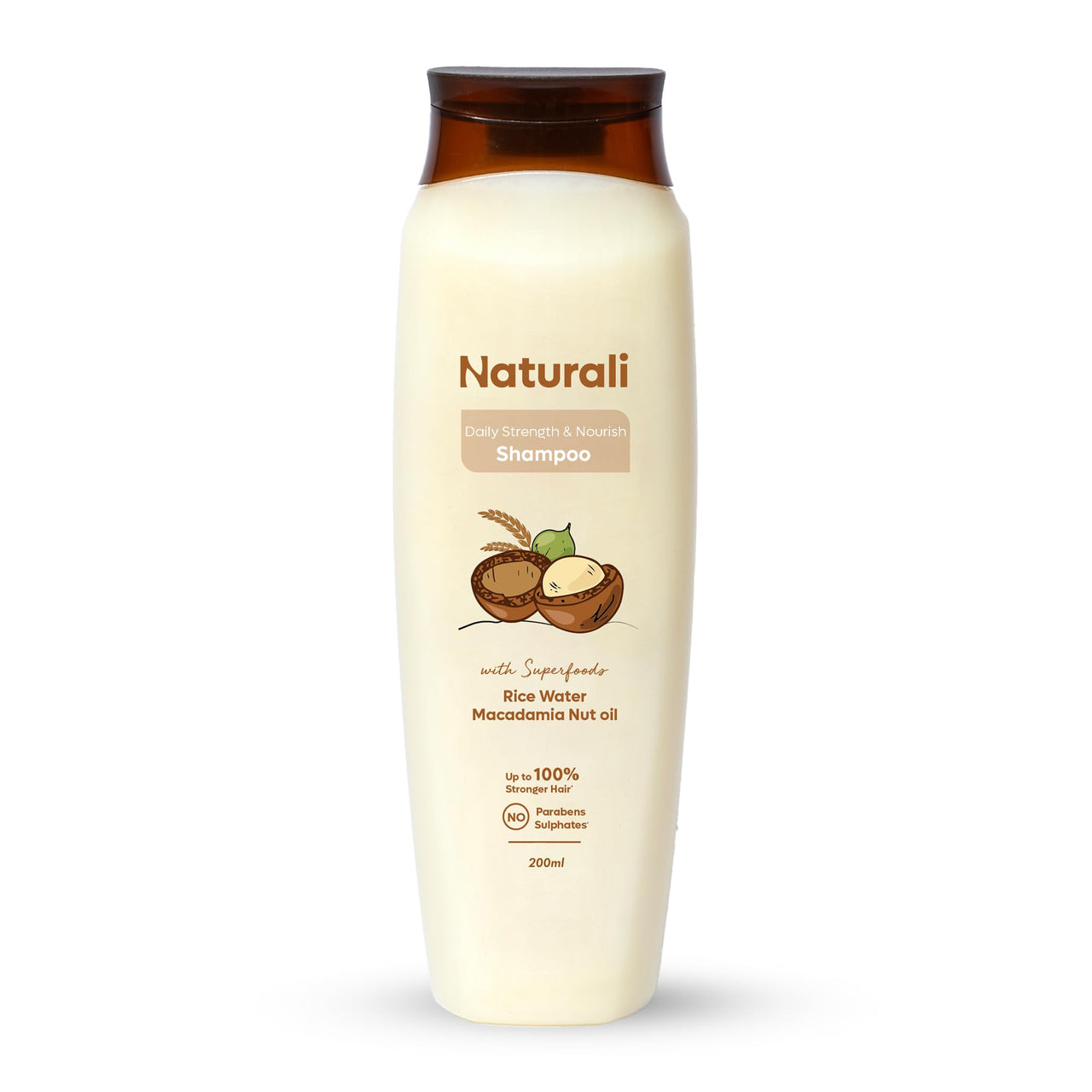 Naturali Daily Strength & Nourish Shampoo + Damage Repair Conditioner | Nourishes & Conditions Hair | Repairs Split Ends | Sulphate & Paraben Free Shampoo & Conditioner | 200ml+180ml
