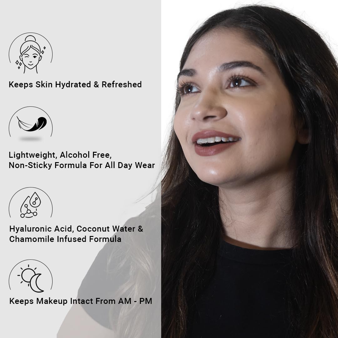 Iba Must Have Makeup Setting Spray, 100ml-Keeps Makeup Intact | Long Lasting Dewy Finish | Makeup Fixer Spray for Face | Enriched with Hyaluronic Acid, Coconut Water & Chamomile Extract | Alcohol-Free | Halal Certified & Vegan