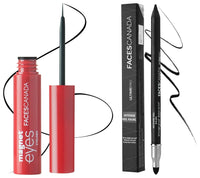 FACESCANADA Magneteyes Matte Pencil Eyeliner Black 01 3.5 Ml & Ultime Pro Intense Gel Kajal 1.2 G With Free Sharpener