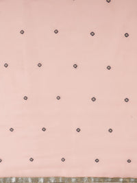 AKHILAM Women's  Organza Net Embroidered Saree With Blouse Piece