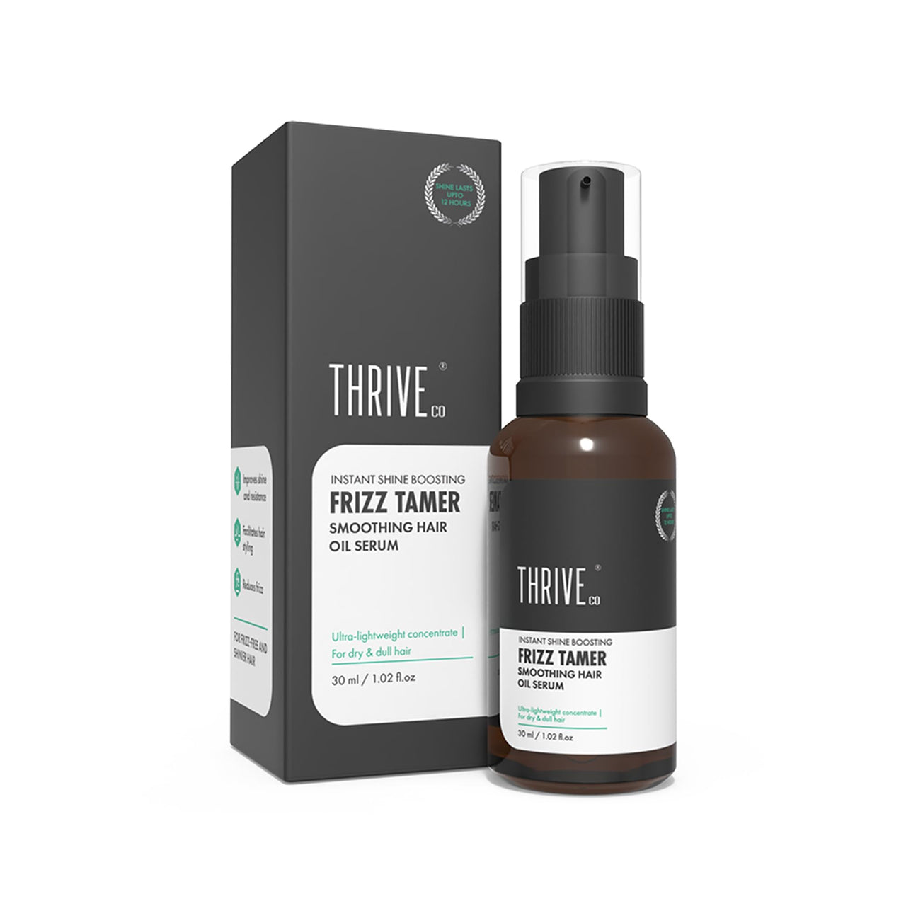 ThriveCo Pro Hair Styling Kit - HEAT PROTECTOR HAIR SPRAY (150ml) + Frizz Tamer (xxml)| With Up To 480°F Heat Protection | 12+ HOURS SHINE | Instantly Reduces Frizz & Flyaways