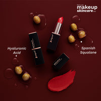 Pilgrim Matte Me Up Bullet Lipstick 4.2g | Creamy, Lightweight, Bold, Non Drying | SPF 30 | Enriched With Hyaluronic Acid & Spanish Squalane | Lipstick for dusky skin tone | Coral Untamed Red-22