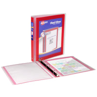 Avery Flexi-View 3 Ring Binder, 1 Inch Round Rings, 1 Red Binder (17606) 1