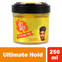 Set Wet Hair Gel Ultimate Hold, 250ml & Cool Hold Strength Hair Gel, 250ml