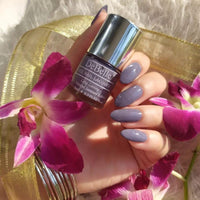 DeBelle Gel Nail Polish Viola Dew (Dark Lilac Nail Paint)|Non UV - Gel Finish |Chip Resistant | Seaweed Enriched Formula| Long Lasting|Cruelty and Toxic Free| 8ml