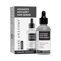 Bare Anatomy Advanced Anti-Grey Serum | Reduces Hair Greying | Silverfree Peptide + Biotin + Rosemary | Fast Absorbing, Odorless, Non-Sticky | Clinically proven formula For Men & Women | 50ml