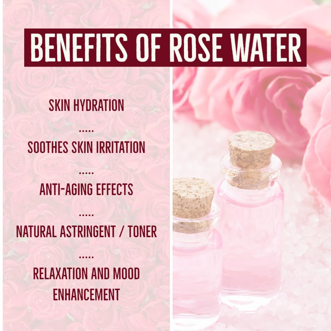 Earth N Pure Natural Rose Water 100Ml | Distilled from Roses with Nothing Artificial, Ideal for Oil Control, Balancing Skin pH level, Glowing Skin, Face mist & Tonner.