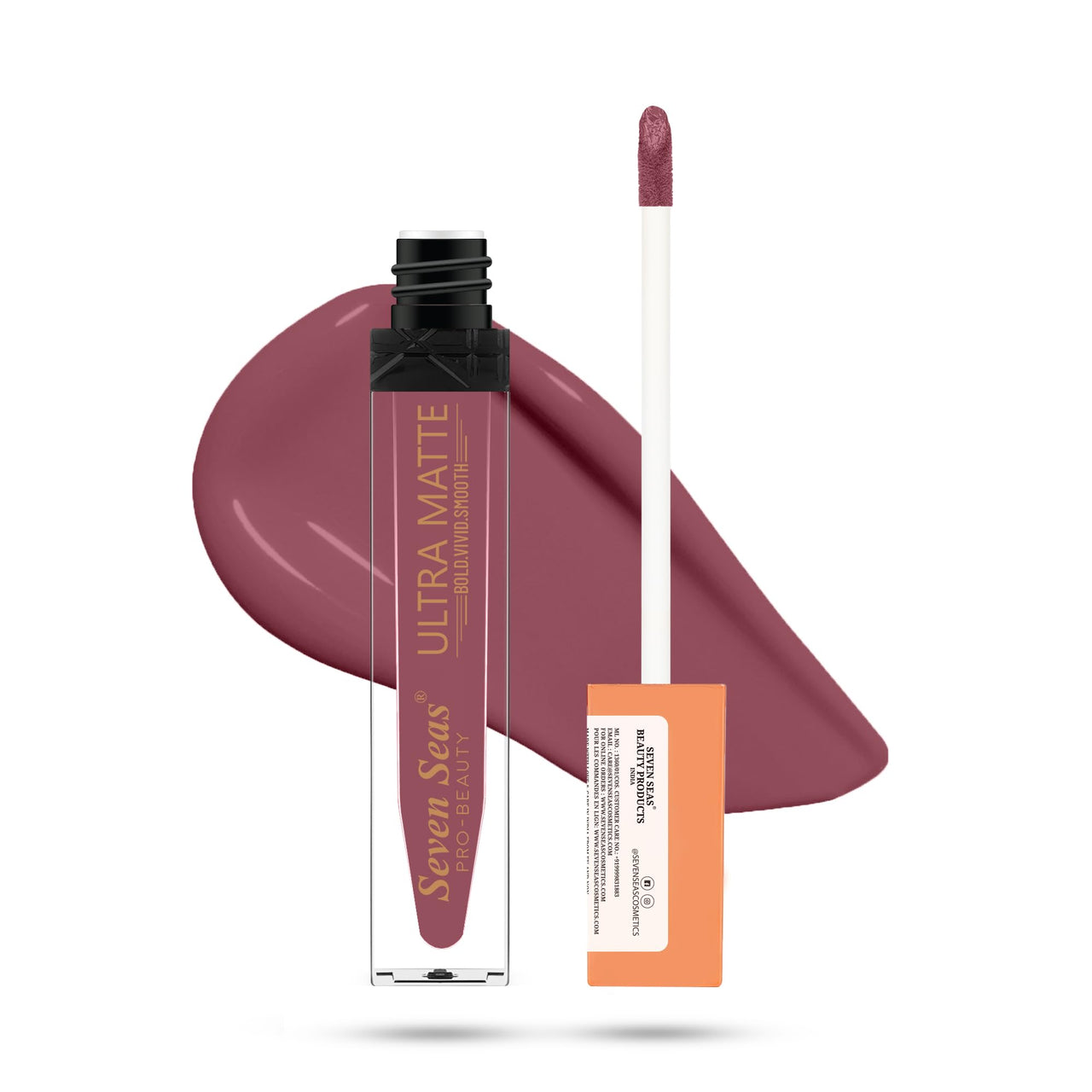 Seven Seas Ultra Matte Liquid Lipstick Trendy Nude Shade (Coral Tree)