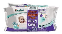 Himalaya Baby Massage Oil (500ml), Gentle Wipes (72 Napkins of 2 Packs) and Powder, 700g Combo