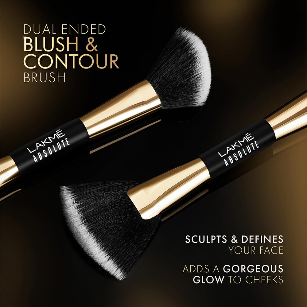 Lakmé Absolute Makeup Master Tools - Dual Ended Blush And Contour Brush