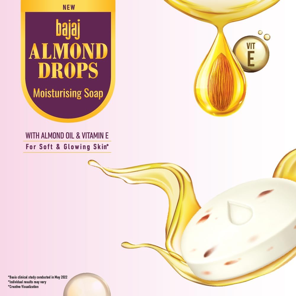 Bajaj Almond Drops Moisturizing Soap 5 X 125g