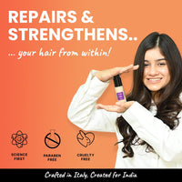 2.Oh! Italian Hair Repair Serum In Crème | For Dry Frizzy Hair with Active Repair Catalysts | Prevents Frizz and Breakage | Hair Serum for Women and Men | Keratin, Argan Oil | Lightweight, Non-Greasy