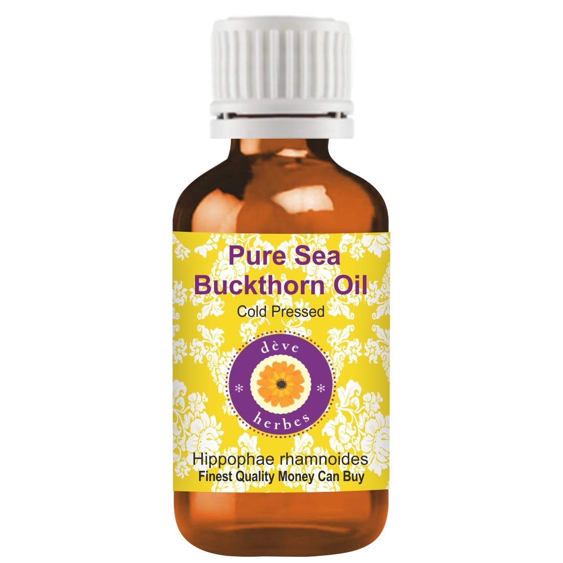 Deve Herbes Pure Sea Buckthorn Oil (Hippophae rhamnoides) Cold Pressed 10ml