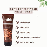 anthi: Anti-Hair Thinning Shampoo, Hair Thickening and Volume boosting, Sulphate and Paraben Free, Plant-origins shampoo, 100 ml