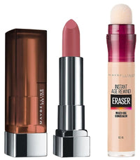 Maybelline New York Ultra Blendable Liquid Natural Finish Acne Prone Skin Medium Coverage Concealer Light, 6g & New York Matte Lipstick Almond Pink, 3.9g