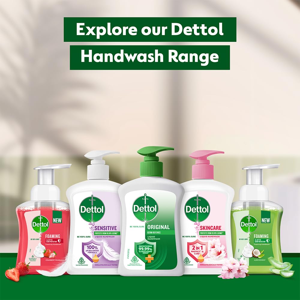 Dettol Original Handwash Liquid Soap Refill, 175ml | Germ Defence Formula | 10x Better Germ Protection