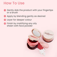 Earth Rhythm Dab Set Go 3-in-1 Face Palette With Eyeshadow, Lip & Cheek Tint & Mattifying Face Powder, For Everday Makeup, Highly Pigmented (Chardonnay)
