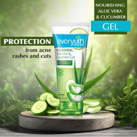 Everyuth Naturals Nourishing Aloe Vera & Cucumber Gel| Protects from Acne, Cuts & Rashes|Refreshing & Soothing Care|Paraben free|For Oily, Dry, Normal, Combination & Sensitive Skin - 150 g