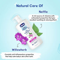 Chicco Baby Moments Mild Gel Body Wash - Relax, 200Ml | With Nettle & Willowherb | No Tears Formula With Natural Ingredients For Moisturized Skin|Phenoxyethanol, Parabens & Lauryl Sulphates Free