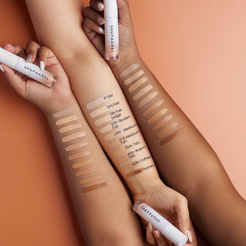 Shopaarel New True Color Concealer Liquid Light Weight Waterproof Concealer With Full Coverage |Easily Blendable Concealer For Face Makeup With 100% Matte Finish(12N-Fair Natural)