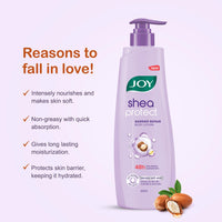 Joy Shea Protect Body Lotion 400ml | For Skin Barrier Repair | 48 Hour Nourishment WIth Ceramide & Shea Butter | Fast Absorbing & Non Greasy Lotion | Velvety Soft Skin | For Normal to Dry Skin