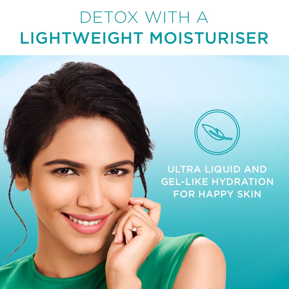Simple Daily Skin Detox Ultra-light Liquid Moisturiser 60ml | For 24 Hr Hydration & Matte Look | For Oily, Pimple-Prone & Spot-Prone Skin