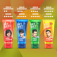 Set Wet Styling Hair Gel for Men - Shine Everyday, 50gm | Light Hold, High Shine |For Long Hair| No Alcohol, No Sulphate