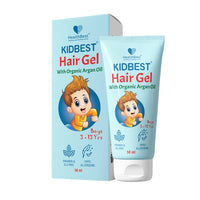 Healthbest Kids Hair Styling Gel - 50 ml - Organic Coconut Aloe Vera, Moringa, Argan & Kertine - Tear & Paraben Free - Enhances Vitamin B5 for Hair Growth & Damage Pack of 1
