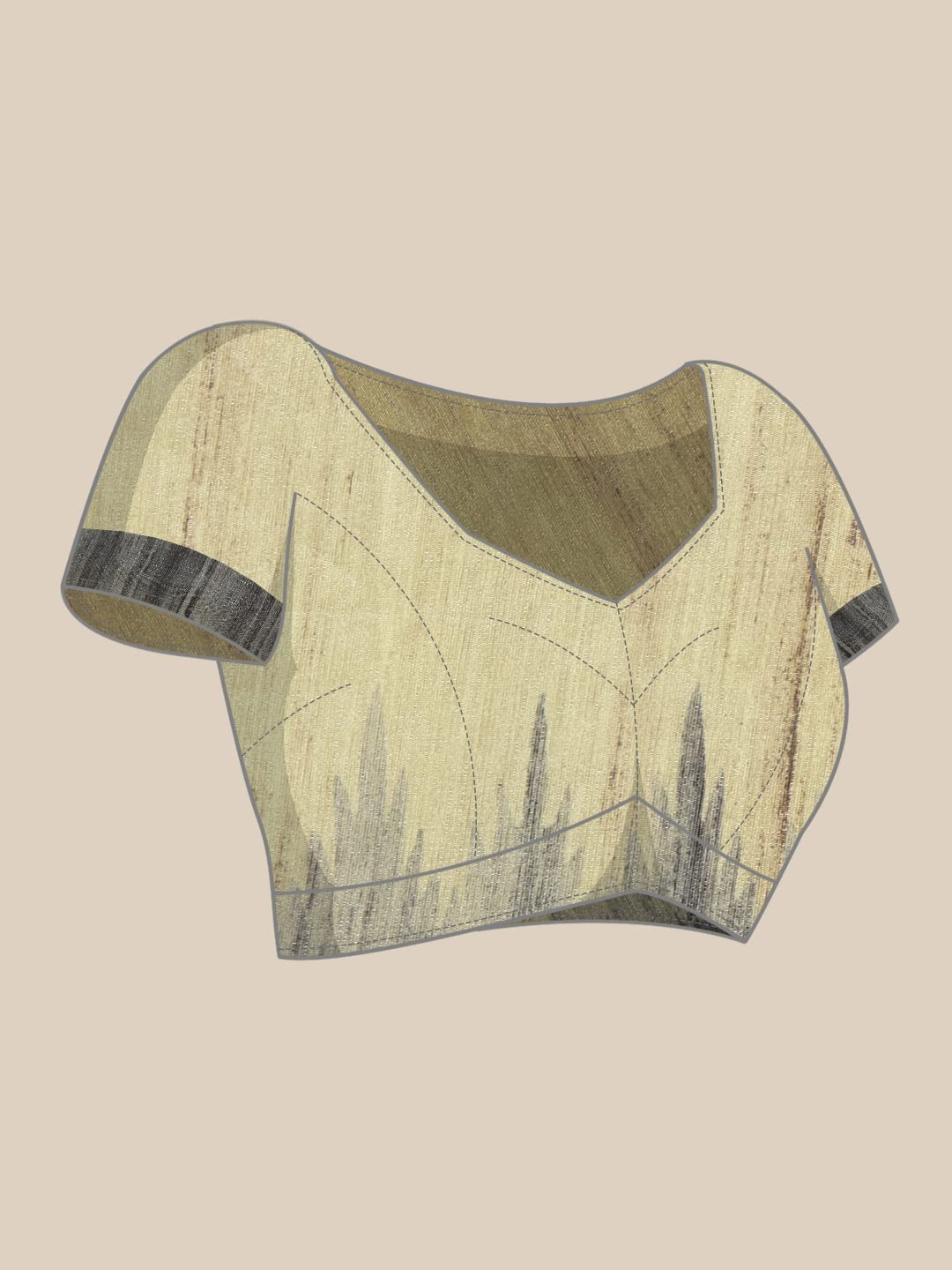 RANI SAAHIBA Women's  Printed Art Tussar Silk Bhagalpuri Saree With Blouse Piece