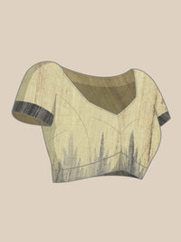 RANI SAAHIBA Women's  Printed Art Tussar Silk Bhagalpuri Saree With Blouse Piece