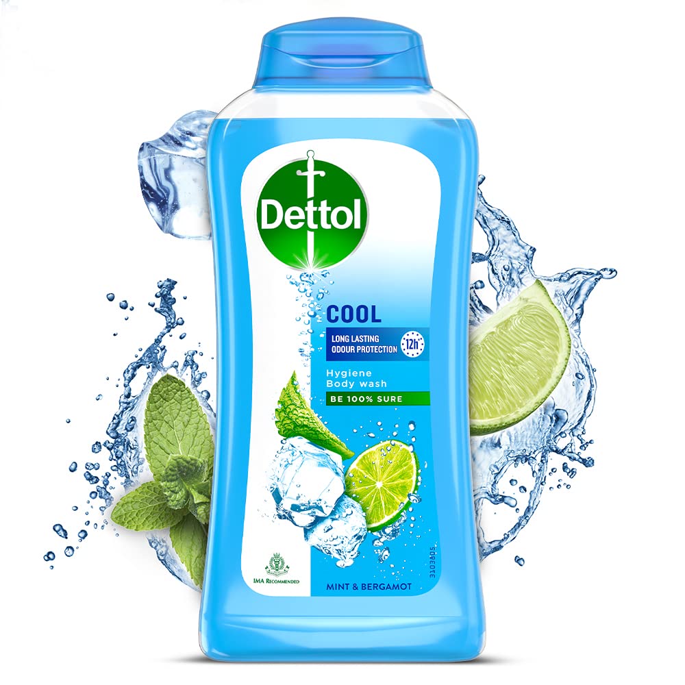Dettol Liquid Disinfectant for Floor Cleaner (Lime Fresh, 1L) & Body Wash and Shower Gel for Women and Men, Cool - 250ml