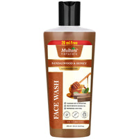 Multani Naturals Sandalwood & Honey Face Wash 270 ml I Ayurvedic Cleanser infused with Madhu (Honey), Aloe Vera Extract and Sandalwood Oil for Men & Women – its Unisex I Face Cleanser Clinically & Dermatologically Tested Herbal Face Wash to Soothe and Res