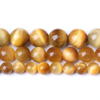 60PCS 6MM AAA Honey Gold Tiger Eye Stone Beads Natural Gemstone Bead Crystal Healing Energy Jewelry Making DIY 15 inches