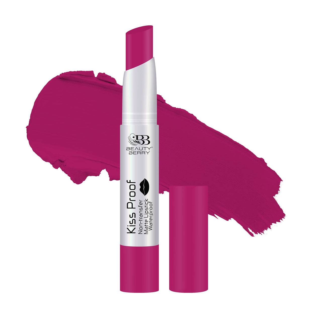 Beauty Berry Magenta Matte Lipstick | Highly Pigmented, Long Lasting, Non-Drying, Non-Transfer, Waterproof & Smudge Proof